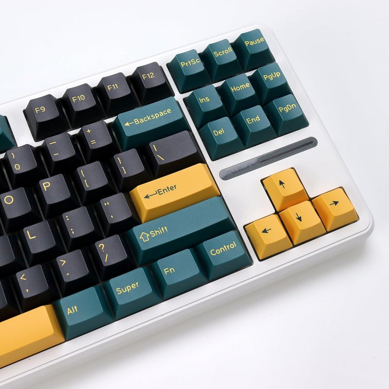 KBDiy MarrsGreen PBT Double Shot Keycap Set,176 Keys Dark Green Custom Key Cap Keycaps 60 Percent Cherry Profile Keycaps for 61/64/68/84/87/100/104/108 Mechanical Keyboard - Image 5